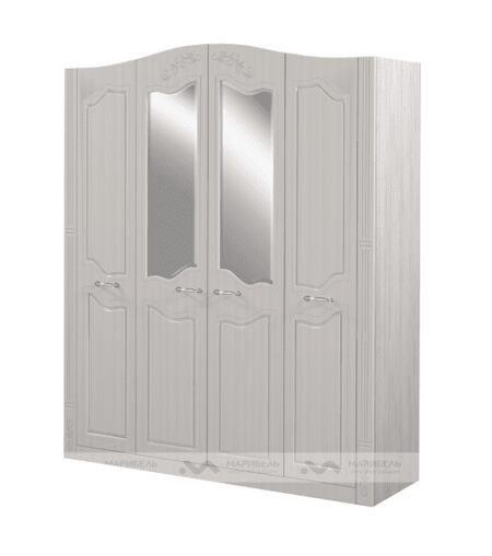 Шкаф 4-х дверный для платья и белья Ева 10 МДФ