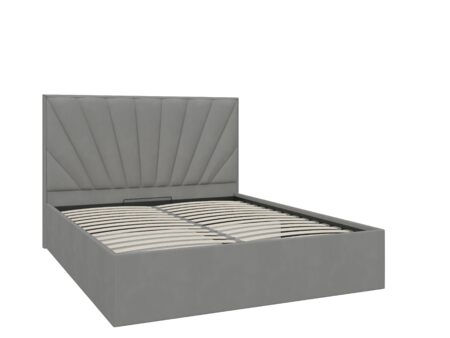 Кровать с мягкой обивкой с подъемным механизмом Лео