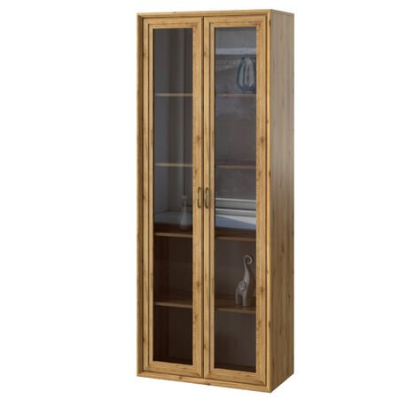 Шкаф для книг 2 двери стекло-483 (МК-68)